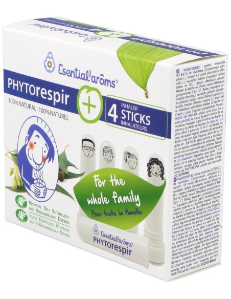 Phytorespir Frasco 30Ml. + 4 Sticks Inhaladores de Esential Aroms
