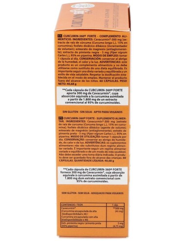 Curcumin 360 Forte 60Cap. de Intersa