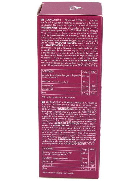 Womantime - Sensual Vitality 60 Caps. de Intersa