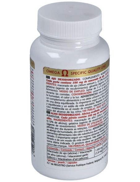 Ajo Desodorizado 100 Perlas de Intersa