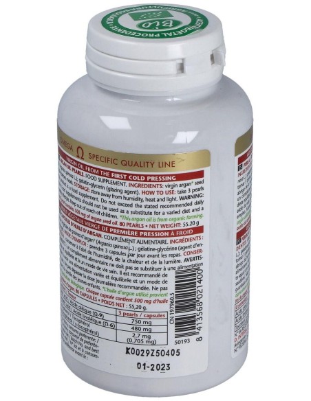 Perlas Argan 80 Perlas de Esential Aroms