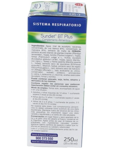 Sundiet Bt Plus Bronquios 250Ml. de Dietisa (Dielisa)