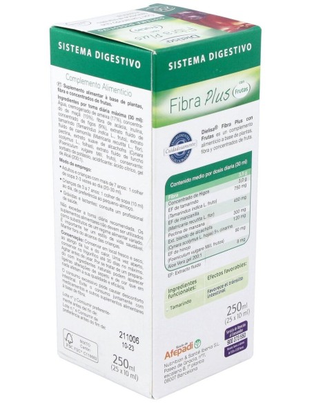 Fibra Plus Con Frutas  Envase 250 Ml(8-12 Días) de Dielisa®