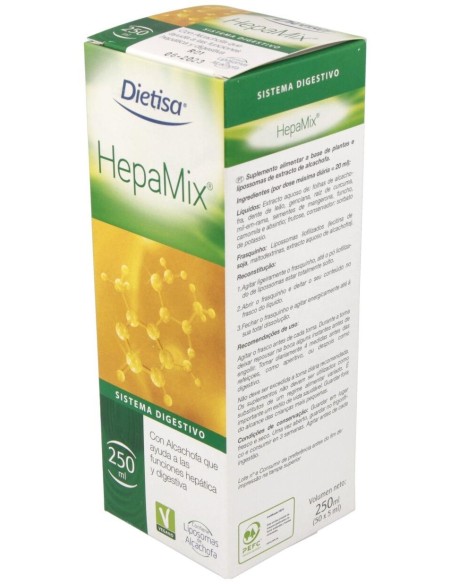 Hepamix Elixir  Envase 250 Ml(12 Días) de Dielisa®