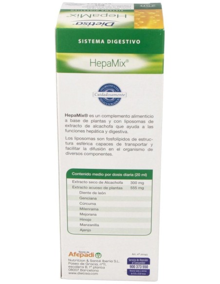 Hepamix (Hepatico-Biliar) Jarabe 250Ml de Dietisa (Dielisa)