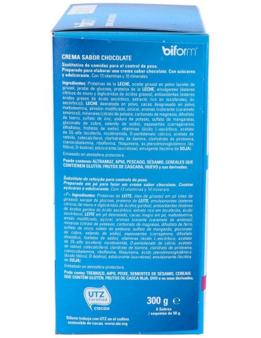 Crema Chocolate   Envase 6 Sobres(6 Comidas) de Biform®