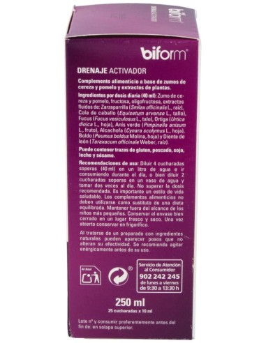 Drenaje Activador  250 Ml   Envase 250 Ml(7 Días) de Biform®