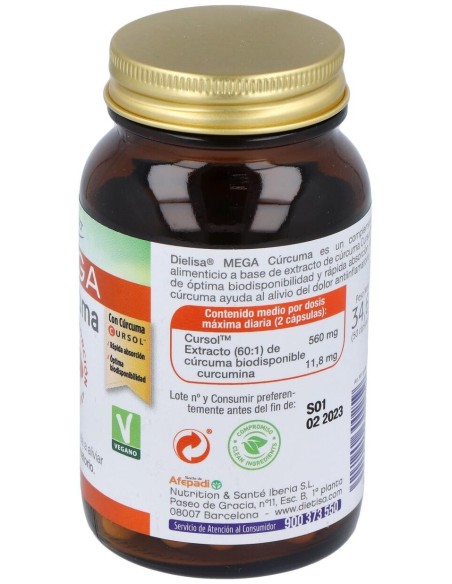 Mega Curcuma 50Cap. de Dietisa (Dielisa)