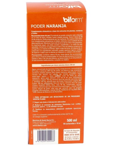 Biform Poder Naranja 500Ml. de Dietisa (Dielisa)