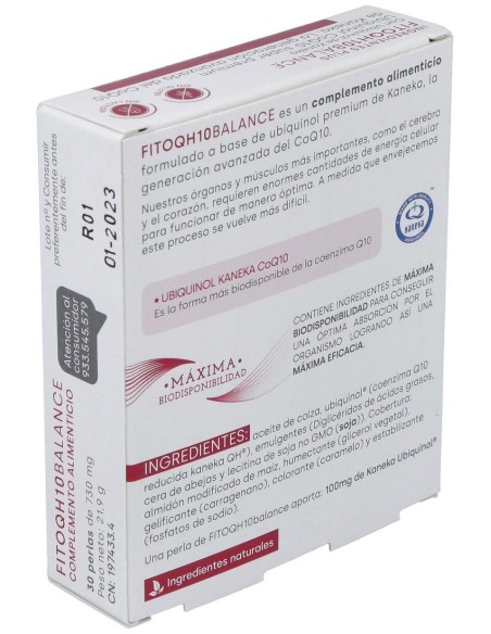 Fitoqh10 Balance Ubiquinol 30Cap. de Fdb