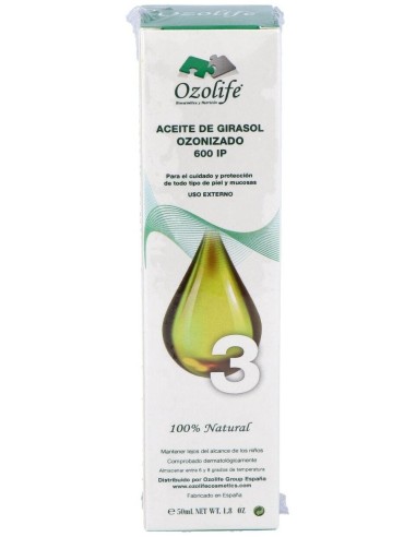 Aceite Girasol Ozonizado 600Ip Airless 50Ml. de Ozolife Biocosmetica Y Nutricion