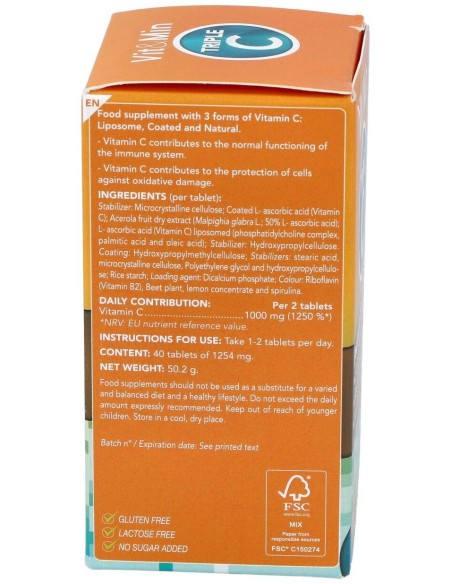 Triple C Vit. C Liposomada 40Comp. de Eladiet