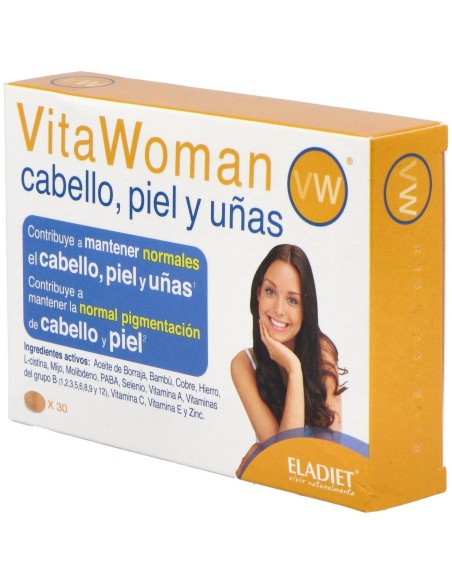 Vita Woman Cabello Piel Y Uñas 30 Comprimidos de Eladiet