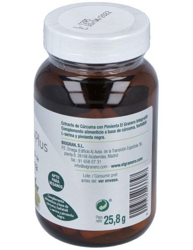 Extracto Curcuma Y Pimienta 60Cap. de El Granero