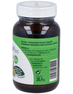 Curcuma Y Pimienta Bio 60Cap. de El Granero 2