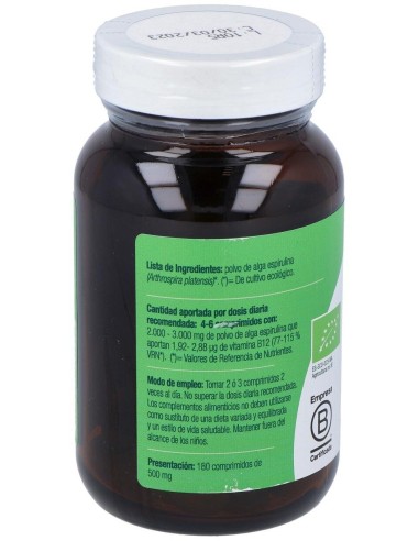 Espirulina Bio 180Comp. de El Granero