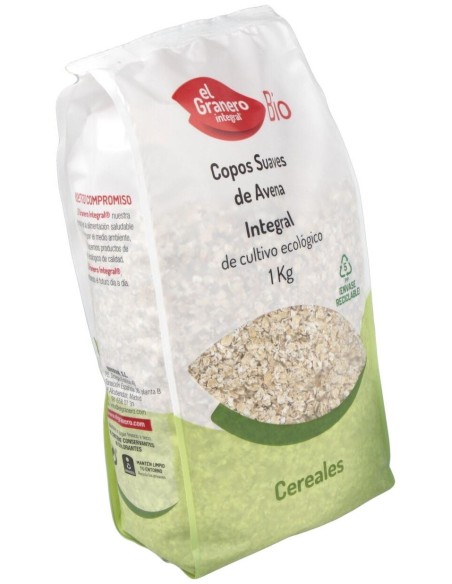 Copos De Avena Suaves Integral 1Kg. Bio de El Granero