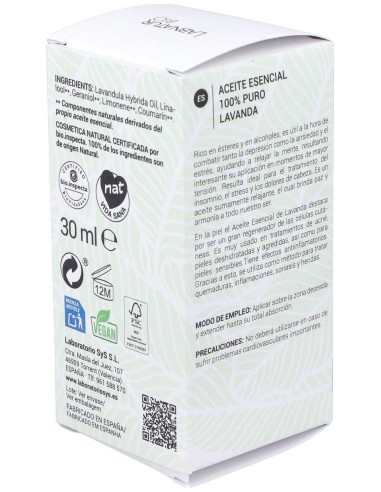 Lavanda Aceite Esencial 30Ml. Bio de Labnatur Bio