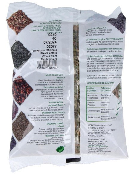 Diente De Leon Bolsa 40Gr. de Soria Natural