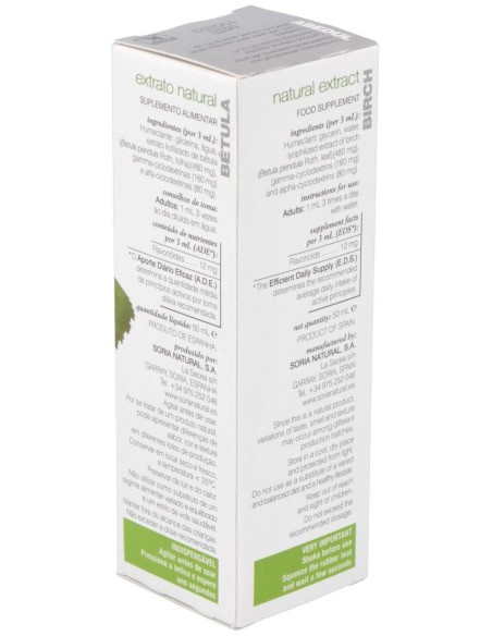 Ext. Abedul Xxi 50Ml. S/Al de Soria Natural