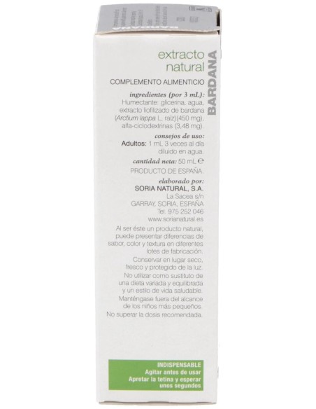 Ext. Bardana Xxi 50Ml. S/Al de Soria Natural