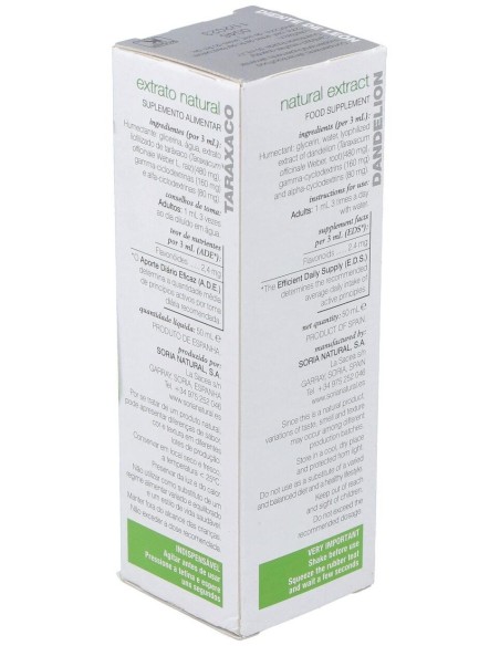 Ext. Diente De Leon Xxi 50Ml. S/Al de Soria Natural