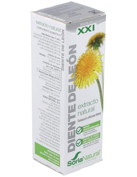 Ext. Diente De Leon Xxi 50Ml. S/Al de Soria Natural