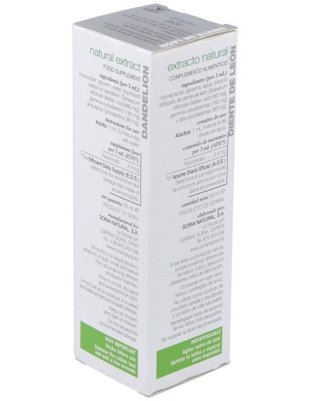 Ext. Diente De Leon Xxi 50Ml. S/Al de Soria Natural
