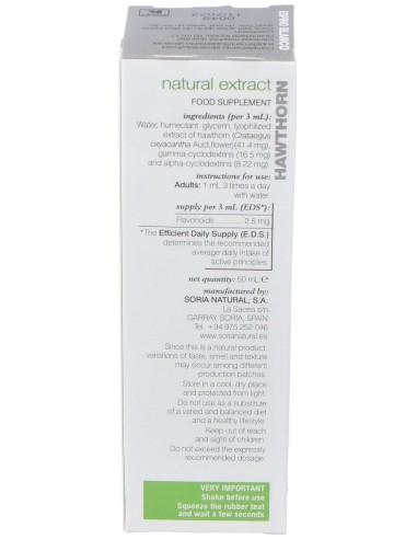 Ext. Espino Blanco Xxi 50Ml. S/Al de Soria Natural