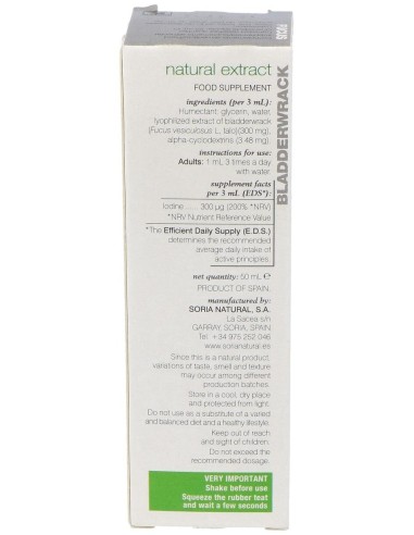 Ext. Fucus Xxi 50Ml. S/Al de Soria Natural