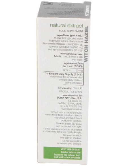 Ext. Hamamelis Xxi 50Ml. S/Al de Soria Natural