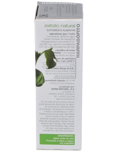 Ext. Harpagofito Xxi 50Ml. S/Al de Soria Natural