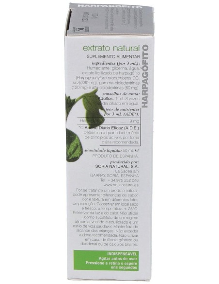 Ext. Harpagofito Xxi 50Ml. S/Al de Soria Natural
