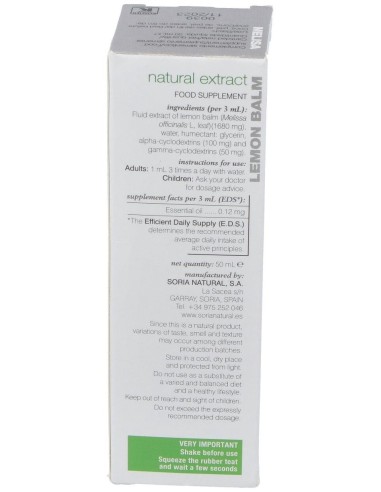 Ext. Melisa Xxi 50Ml. S/Al de Soria Natural