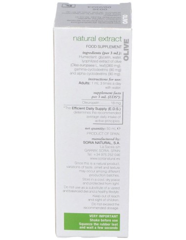 Ext. Olivo Xxi 50Ml. S/Al de Soria Natural