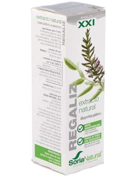 Ext. Regaliz Xxi 50Ml. S/Al de Soria Natural