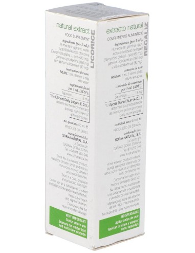 Ext. Regaliz Xxi 50Ml. S/Al de Soria Natural