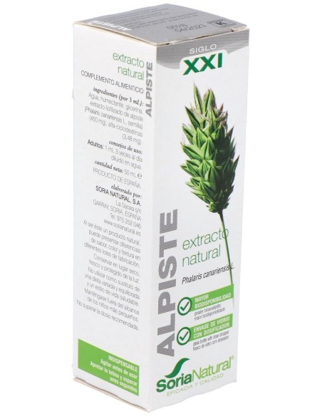 Ext. Alpiste Xxi 50Ml. S/Al de Soria Natural