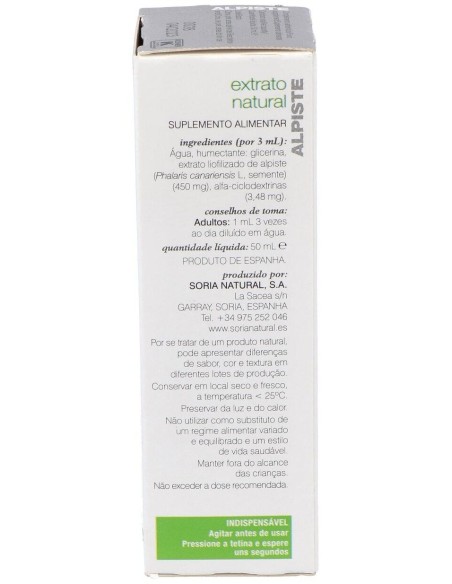 Ext. Alpiste Xxi 50Ml. S/Al de Soria Natural