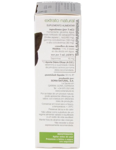 Ext. Zarzaparrilla Xxi 50Ml. S/Al de Soria Natural