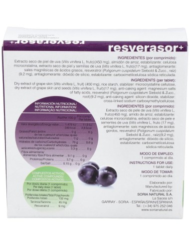Resverasor Plus 28Comp. de Soria Natural