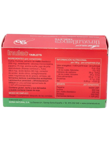 Inulac Tabletas 30Comp. de Soria Natural