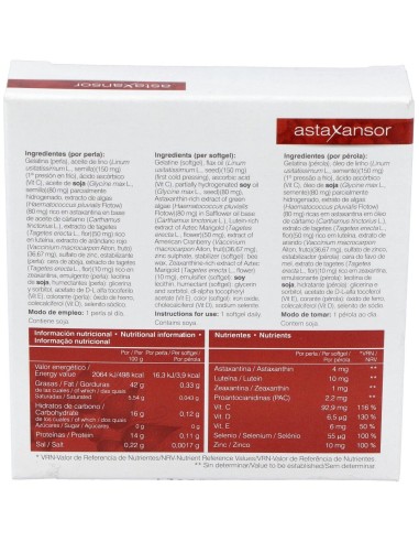 Astaxansor 30Perlas de Soria Natural