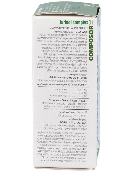 Composor 01 Farinol Complex Xxi 30Ml. Spray de Soria Natural