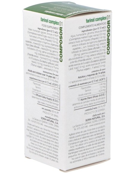 Composor 01 Farinol Complex Xxi 30Ml. Spray de Soria Natural