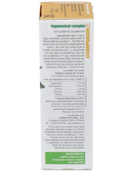 Composor 03 Hepavesical Complex Xxi 50Ml. de Soria Natural