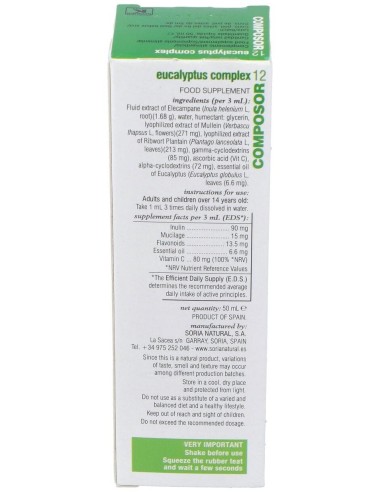 Composor 12 Eucalyptus Complex Xxi 50Ml. de Soria Natural