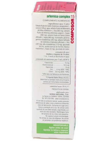 Composor 15 Artemisa Complex Xxi 50Ml. de Soria Natural