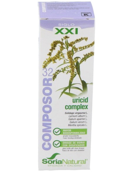 Composor 32 Uricid Complex Xxi 50Ml. de Soria Natural