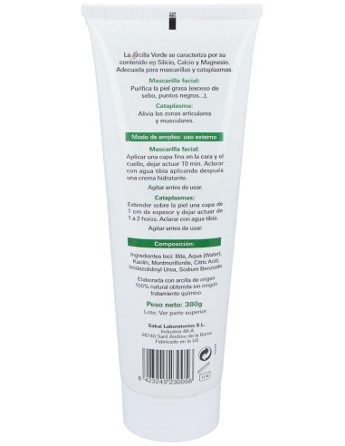 Arcilla Verde Tubo 380Gr de Sakai